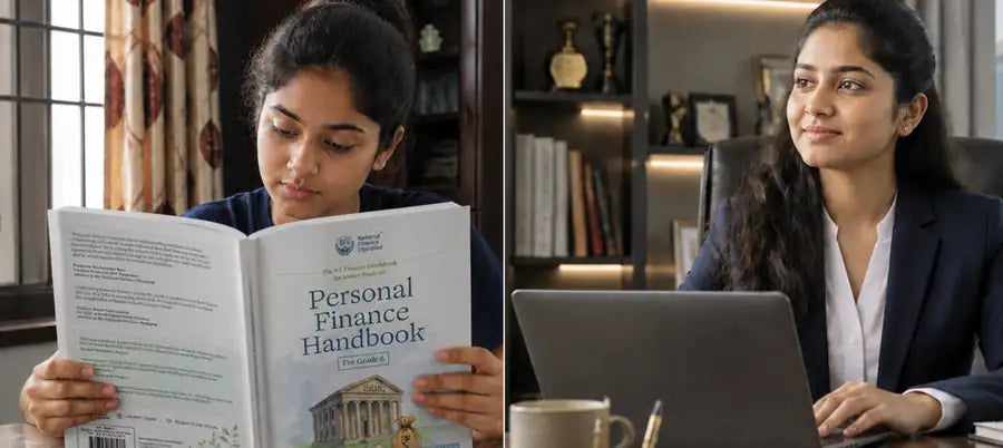 A parent and child spending time together, illustrating that money habits form early