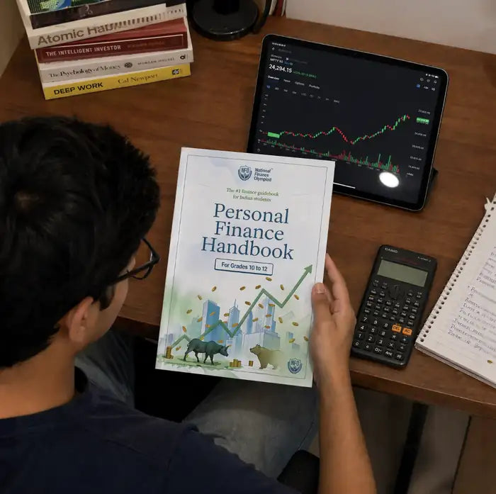 A book on investing, representing compounding financial knowledge