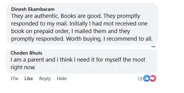Review from Dinesh Ekambaram: They are authentic. Books are good. They promptly responded to my mail. Worth buying.